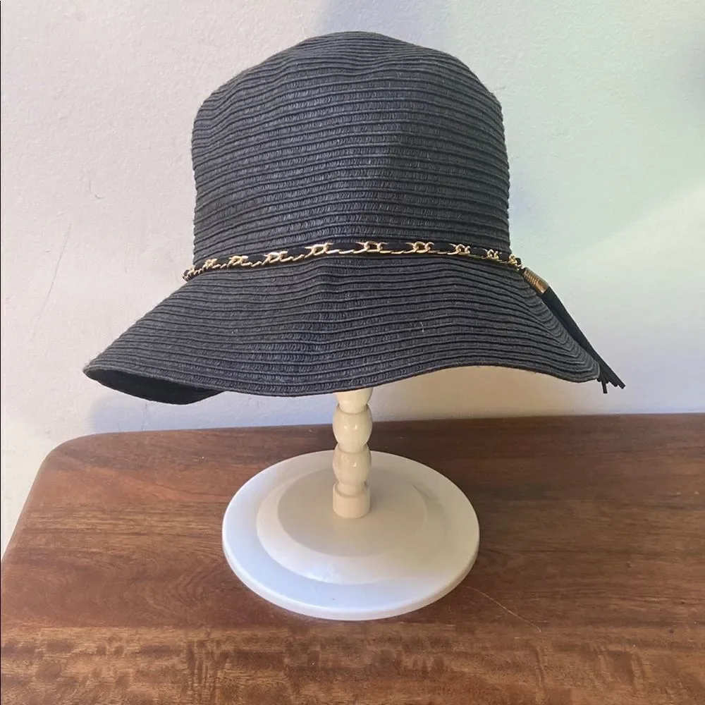 H by Halston Black and Gold Hat Collection